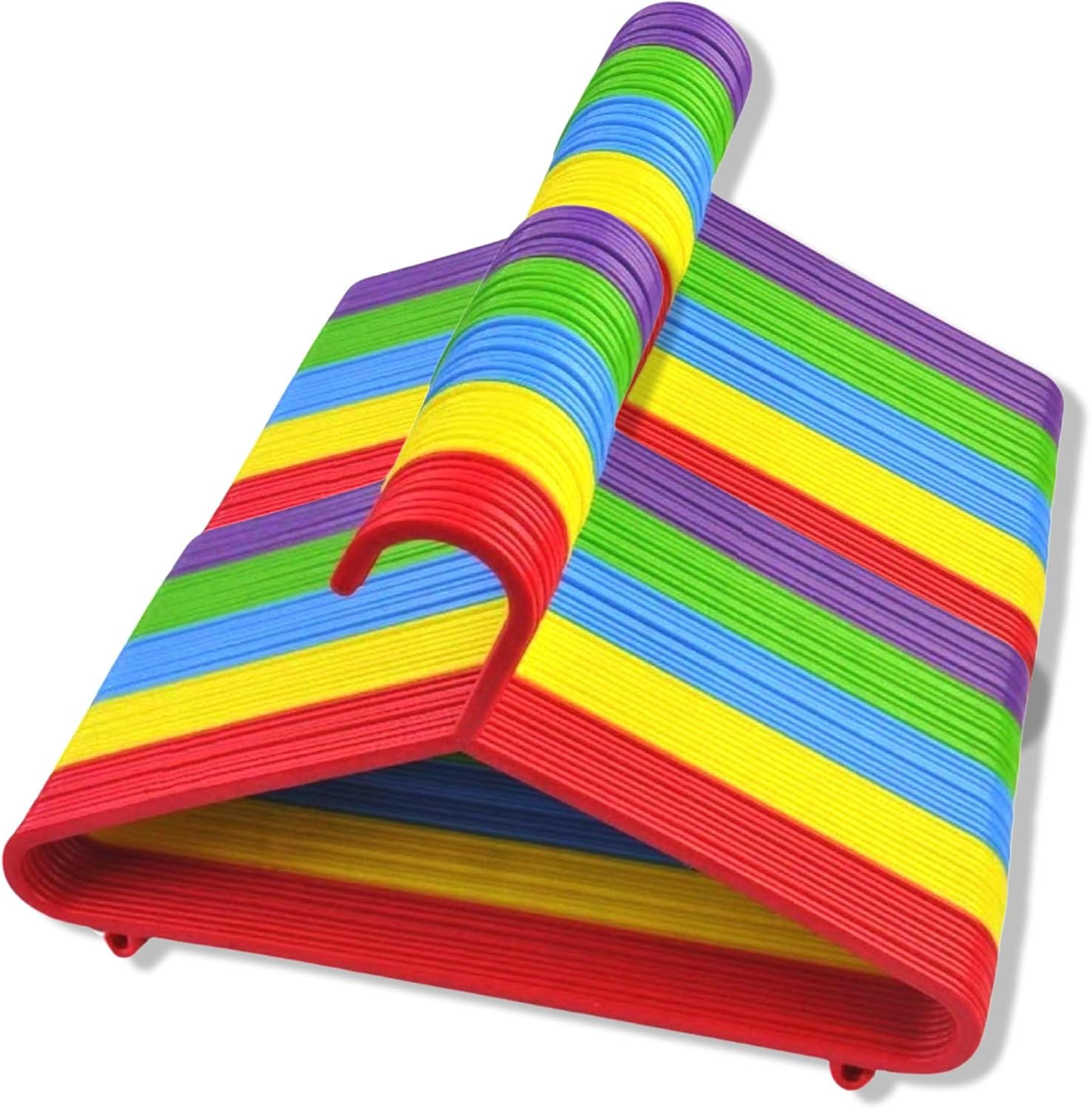 REQUISITE NEEDS Kids Clothes Hangers (Pack of 40)- Non Slip Hangers- For Toddler, Child, Ideal For Laundry And Nursery Everyday Standard Use -Sized For Baby, Toddler And Children-Multi Colour Hangers