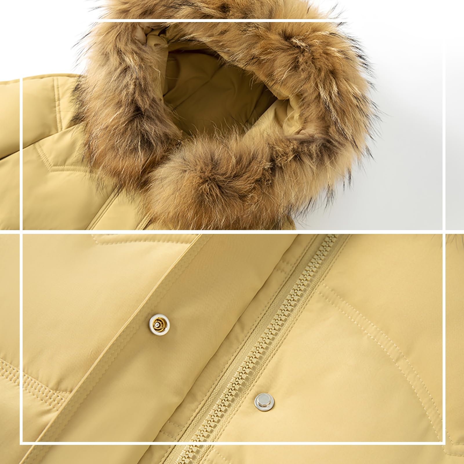 Cappotto Bambina con Cappuccio Giubbotto Tranpuntato Ragazza Giacca Piumino Caldo per Inverno
