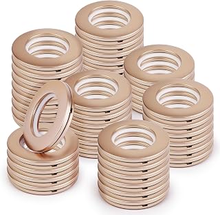 48PCS Professional Bronze Roman Shade Rings 40mm (1-9/16") - Espresso Metallic Grommets for Mansion, Reinforced Commercial Eyelets