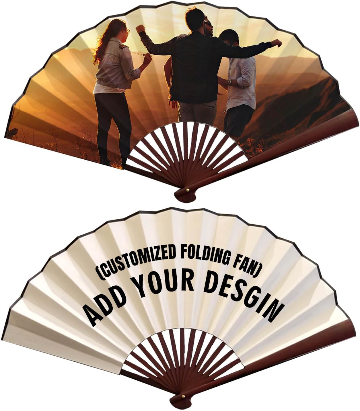 GMDLSK Eventail Personnalisable Pliant Eventail Pliant sur Mesure avec Personnalisable Photo