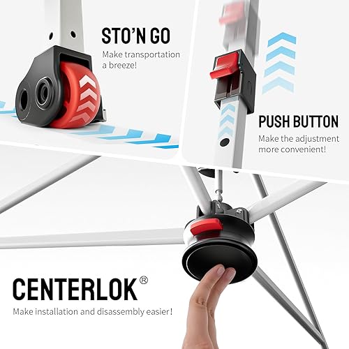 Miniatura 2 de CROWN SHADES - Cenador desplegable para exteriores, glorieta instantánea para patio, bloqueo central patentado, instalación rápida, bolsa de Gris