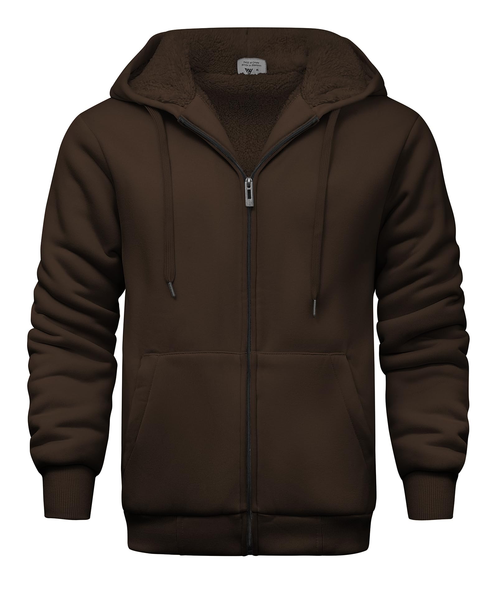 Men's Zip Up Hoodie Fleece Winter Jacket Warm Sweatshirts