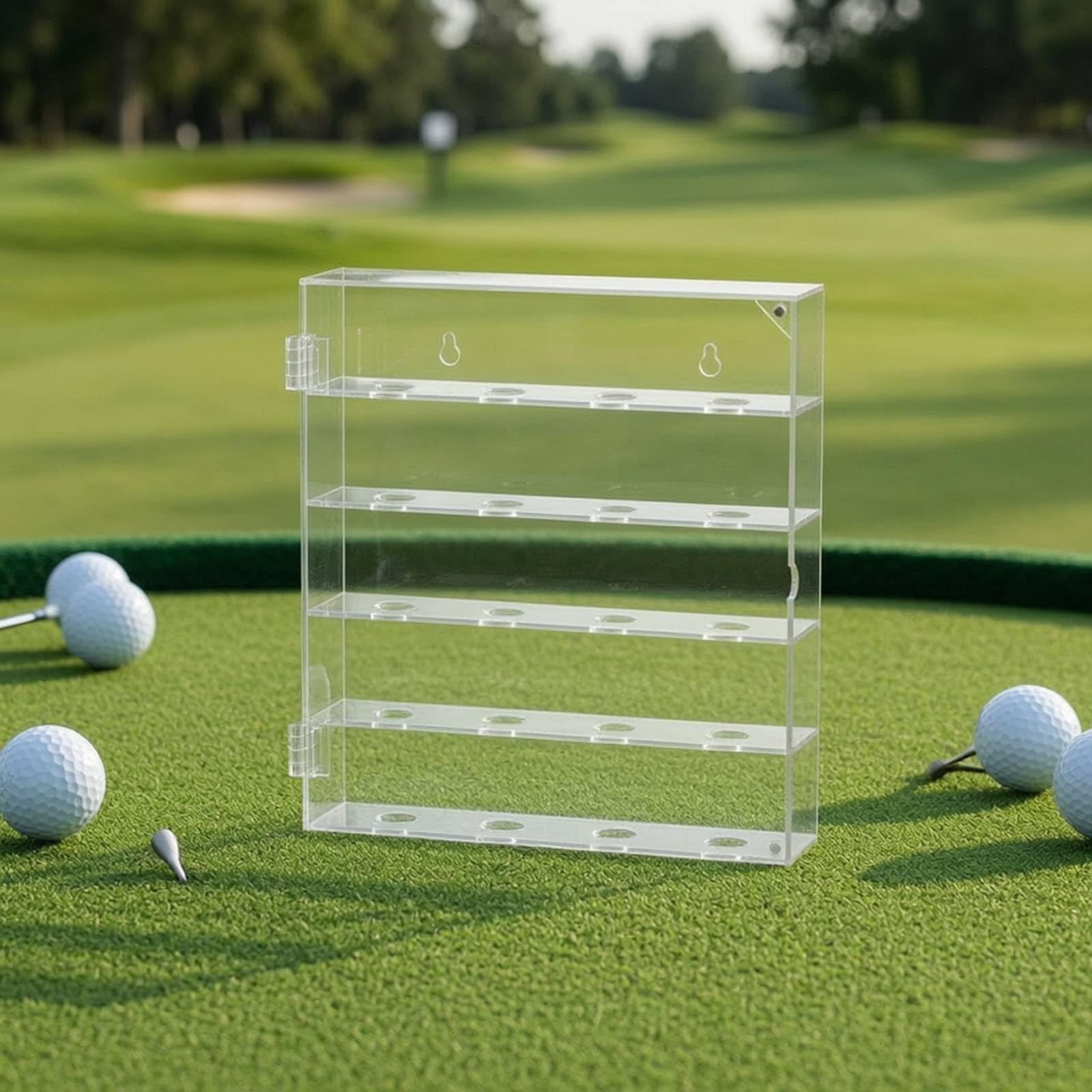 Vitrina Pelotas Golf con Montaje en Pared Transparente Vitrina Pelotas Golf Estante para Golfistas , 20 Bolas