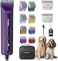 FuzzyFix AmpFix Pro Dog Grooming Clippers: 2-Speed Quiet Motor, Detachable Blades, Lightweight Anti-Slip for Thick Coats