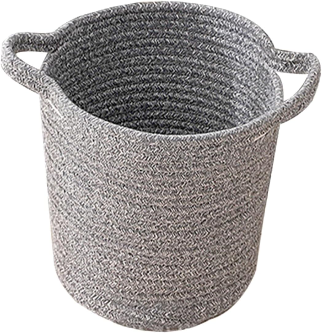 Large Cotton Linen Laundry Hamper with Dual Colors Portable Clothes Storage Basket for Bedroom Dorm and Apartment Organization and Spacious Height