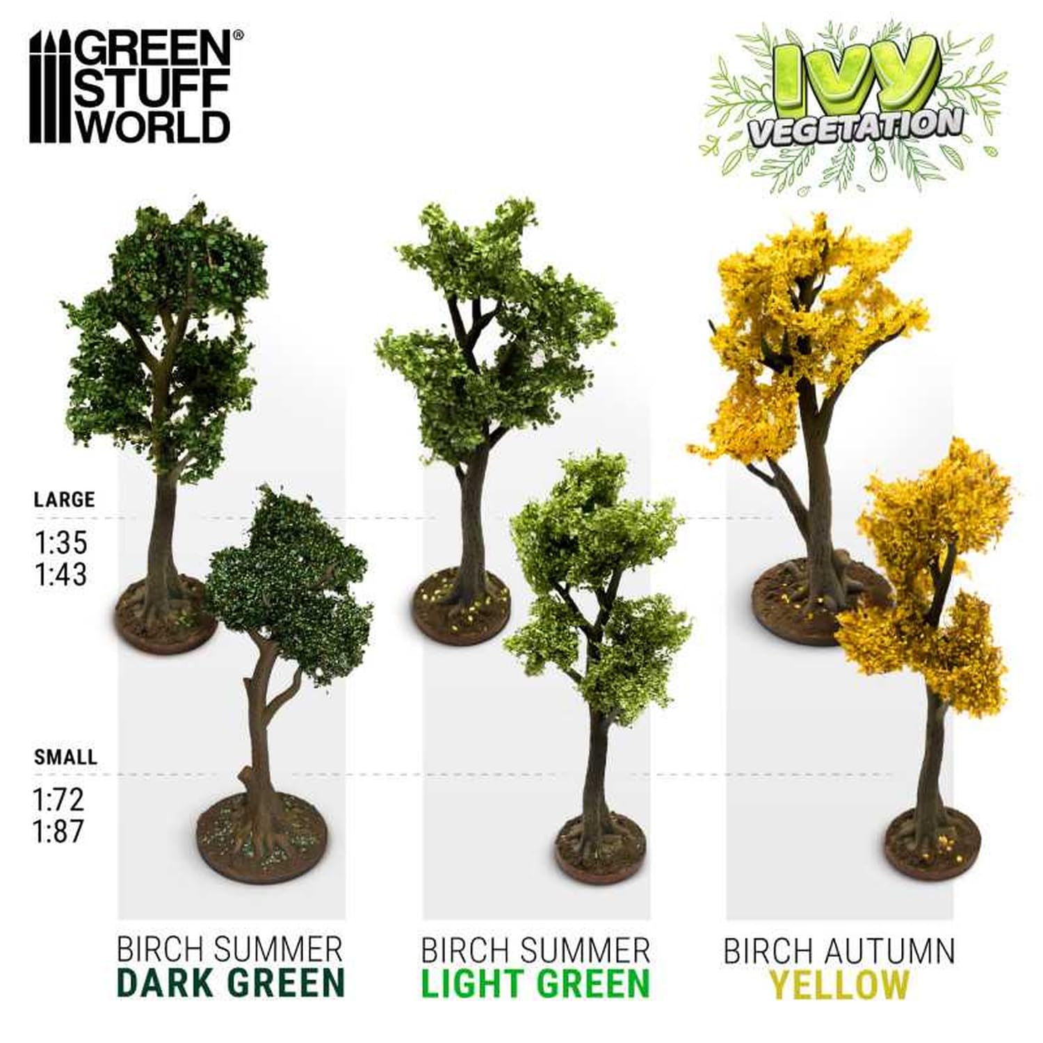 Greenstuff World Ivy Vegetation Sheet Light Green Summer Hippo Leaf Large Hobby Material GSWD-4648 : Amazon.co.uk: Outlet