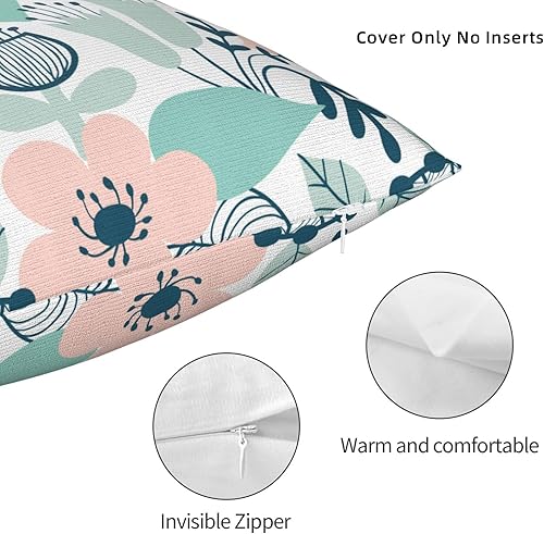 Miniatura 4 de YIPOCH Fundas de almohada abstractas de hierba de flores, fundas de almohada de 26 x 26 pulgadas, fundas de cojín decorativas para sofá, fundas para