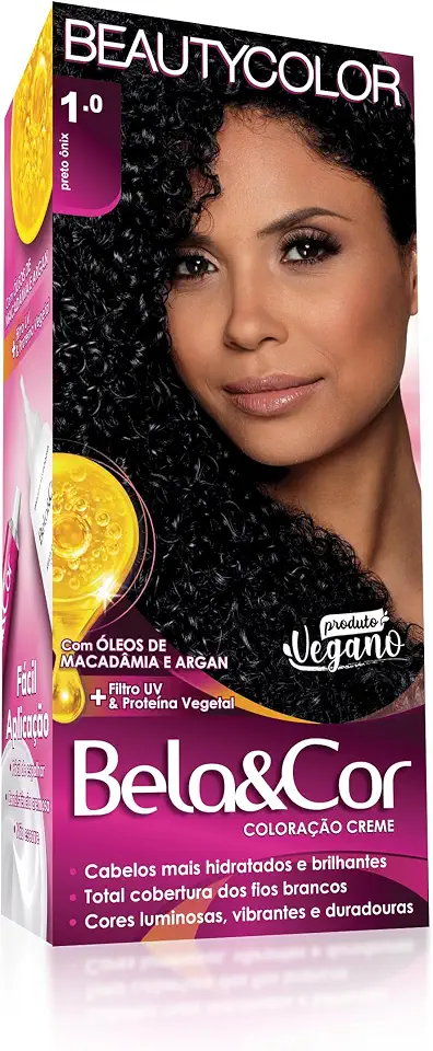Coloração Bela&Cor - 1.0 Preto Ônix