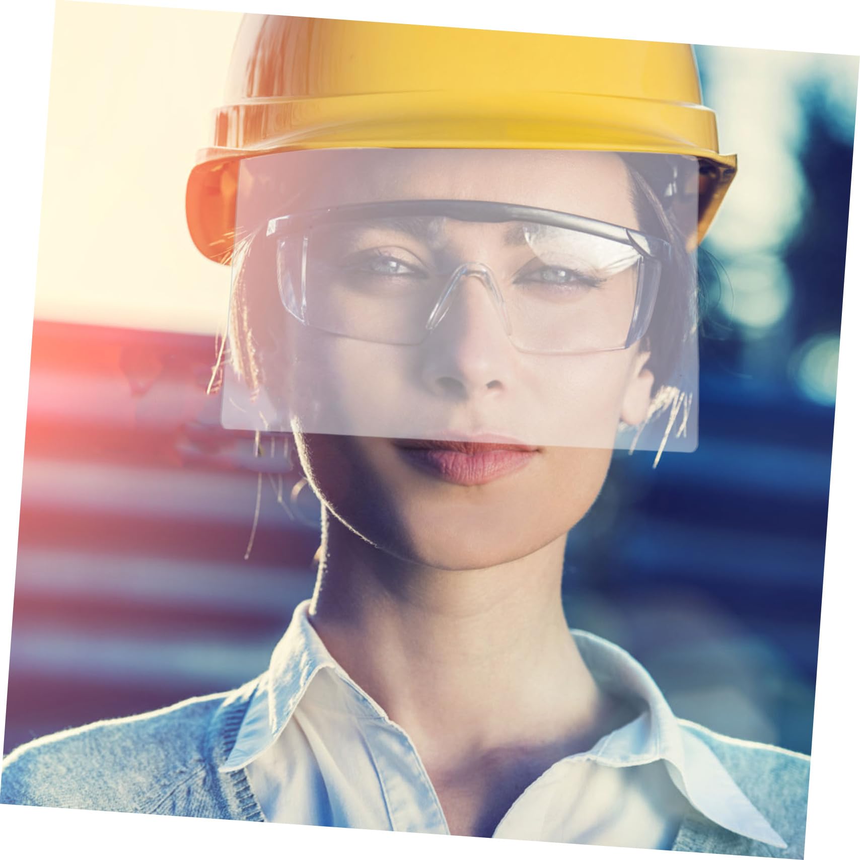 4sets Industrie Haube Schutzhülle Sandstrahlen Sandstrahlen Maske Objektiv Sicher Helm Schutz Objektiv 2 Stücke * 4