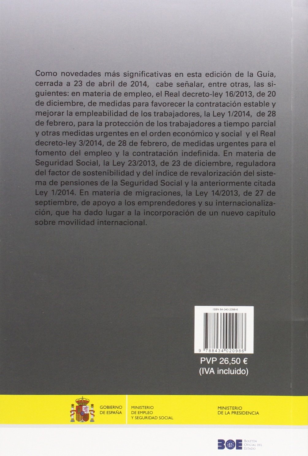 Guía laboral del Ministerio de Empleo y Seguridad Social 2014