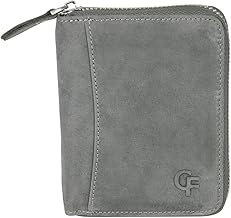 Men's Genuine Leather Wallet with RFID Protection, gray, purse