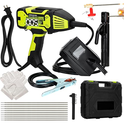 COPDUZI Welding Machine Handheld, 110V 200Amp Portable ARC Welder Hand Held Welder Machine, Digital Display IGBT Inverter with Welding Tool Set and Toolbox, for DIY, Repair, Home Projects