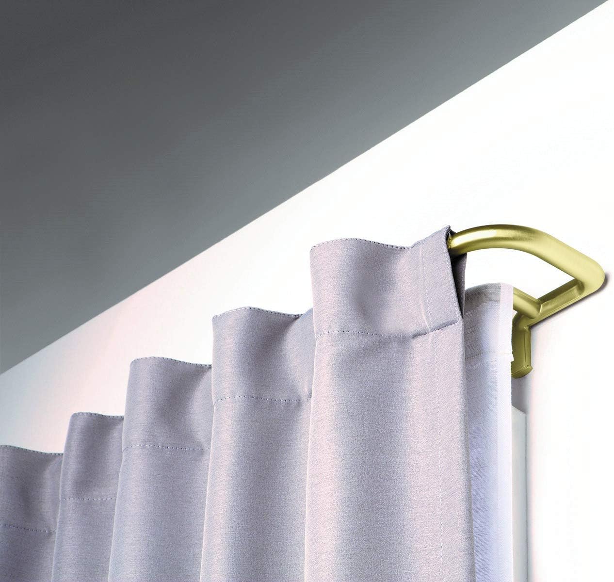 Umbra Twilight Double Curtain Rod Set Wrap Around Design is Ideal for Blackout or Room