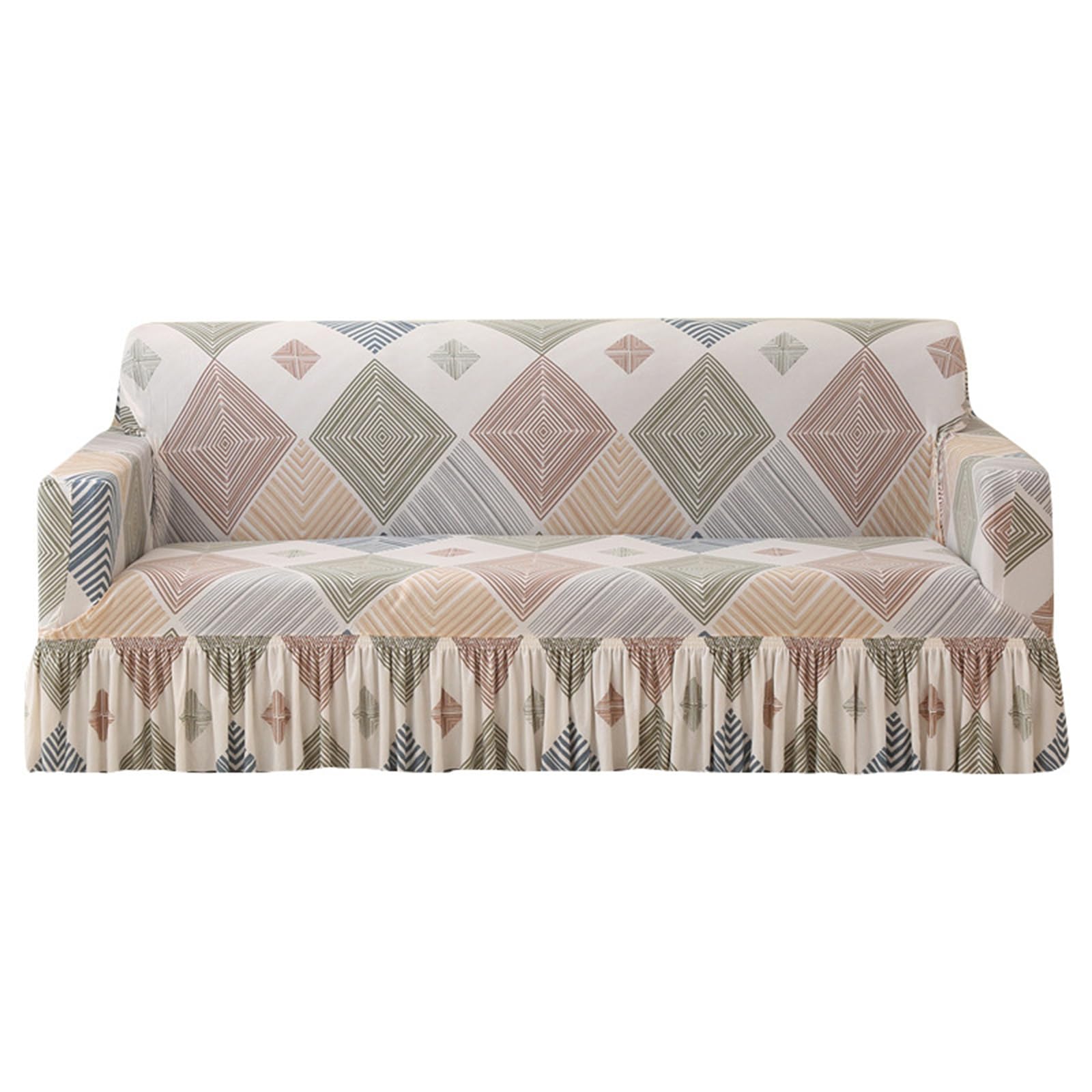 Mllepjdh Sofa Slipcover for 3 Seater, Slip Resistant with Armrests Printed Couch Protector, Machine Washable Color Optional Sofa Protector