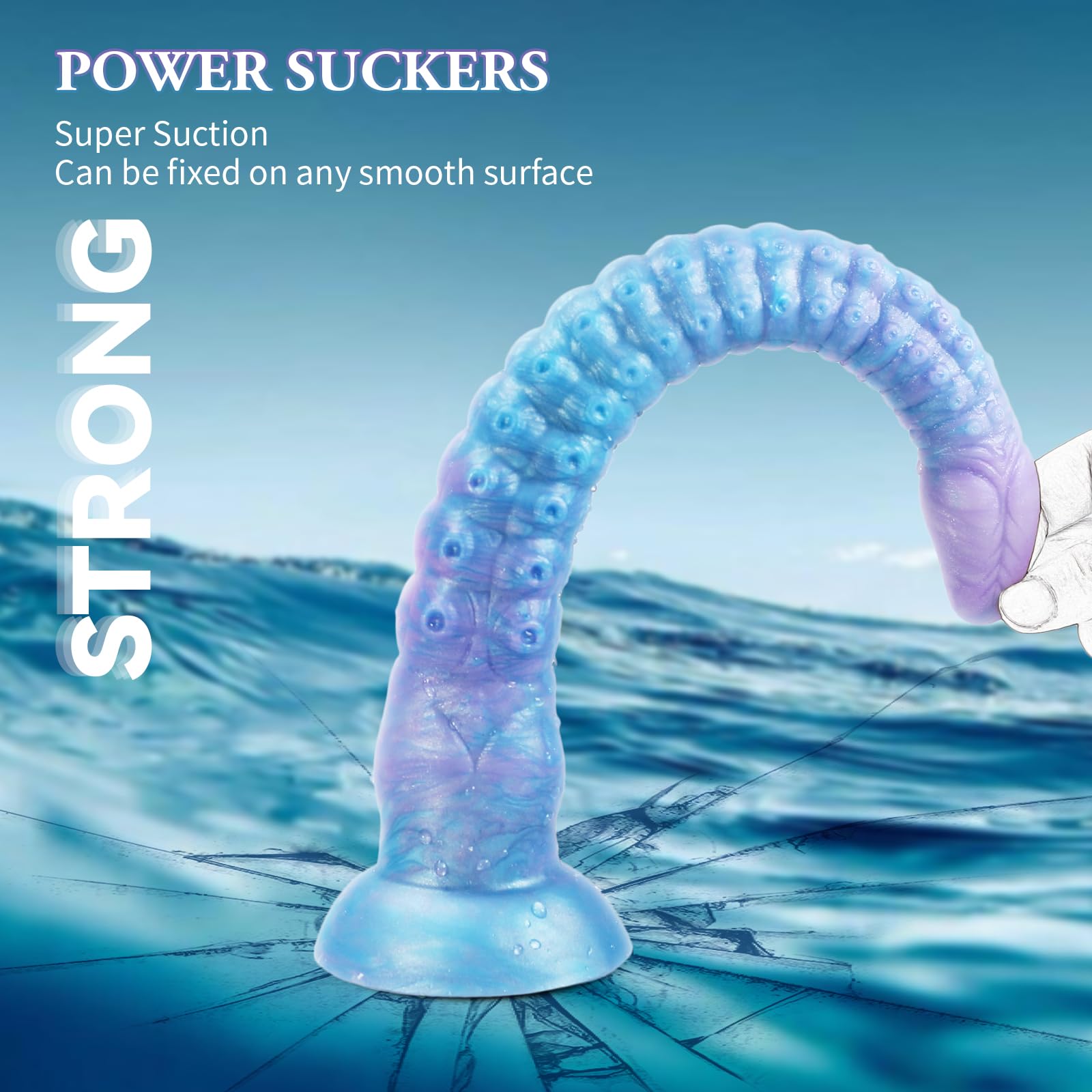 12inch Long Anal Dildo Realistic Tentacle Dildo with Suction, Thin Silicone Dragon Dildos Octopus Anal Plug Adult Toys for Men Gay Couples