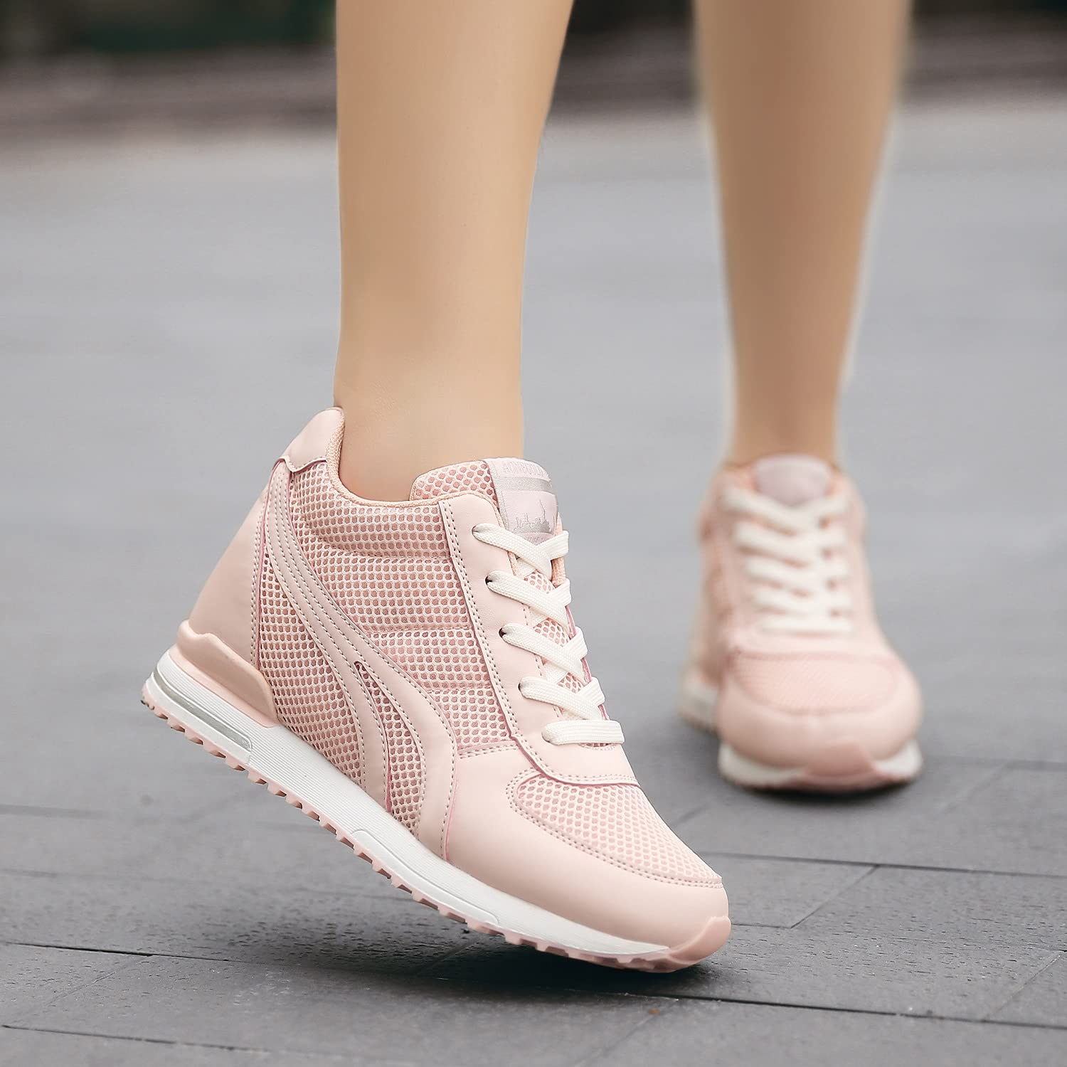 AONEGOLD Tênis feminino de salto alto com cadarço e plataforma, Rosa-98, 7.5-8 em promoção! Veja a oferta e mais achadinhos de Tênis 5 Hoje é o melhor dia para comprar AONEGOLD Tênis feminino de salto alto com cadarço e plataforma, Rosa-98, 7.5-8 com aquele preço maroto! Promoção! Aproveite a oferta! 5