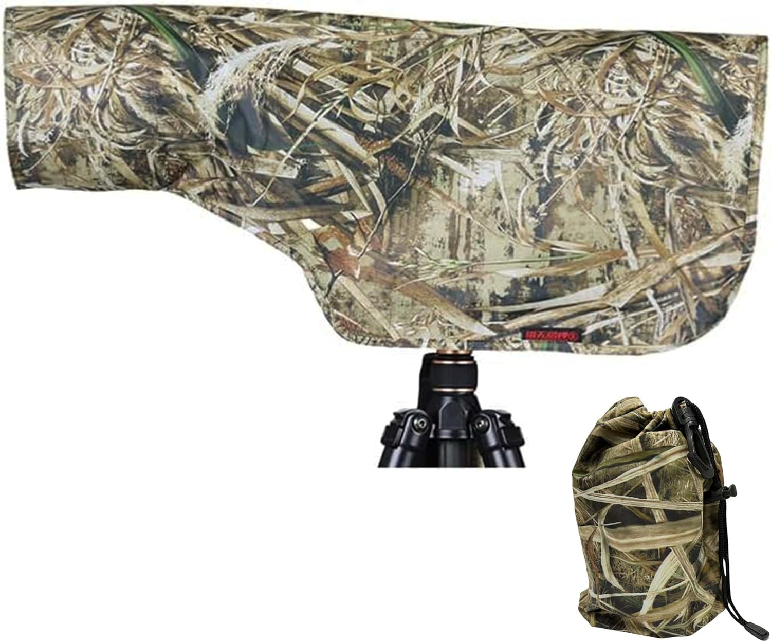 Fujing CHASING BIRDS Camo Waterproof Rain Covers Raincoat S Size for Telephoto,Camera and Lens Compatible with Sony 200-600, Nikon Z 600 F6.3,TAMRON 150-600,Canon 100-400(Grass camo, S)