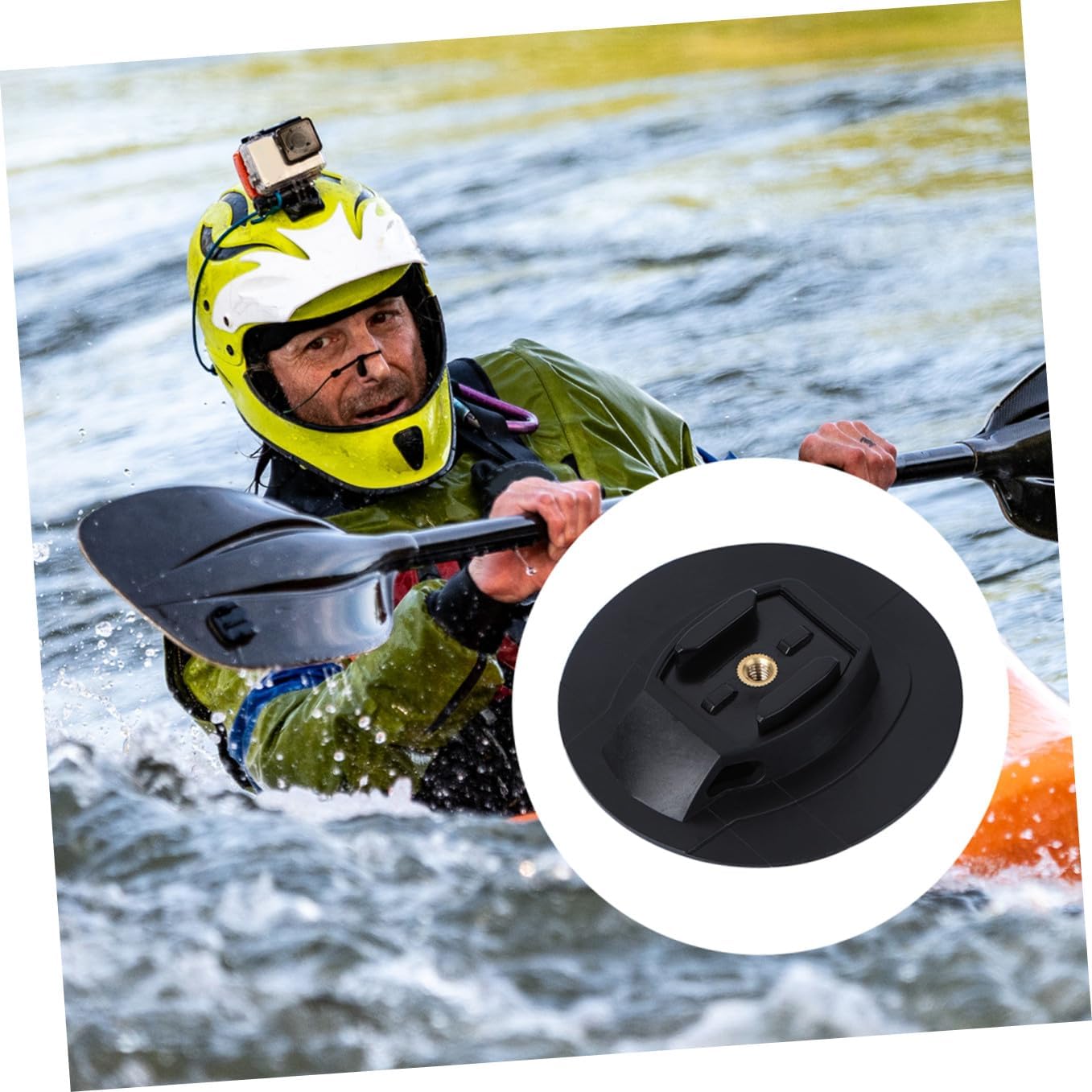 Angoily 1PC Surfboard Camera Fixing Base Durable Adhesive Accessory for Outdoor Sports Cameras Easy Installation for Sup Surfboard Sturdy Stable Black Design