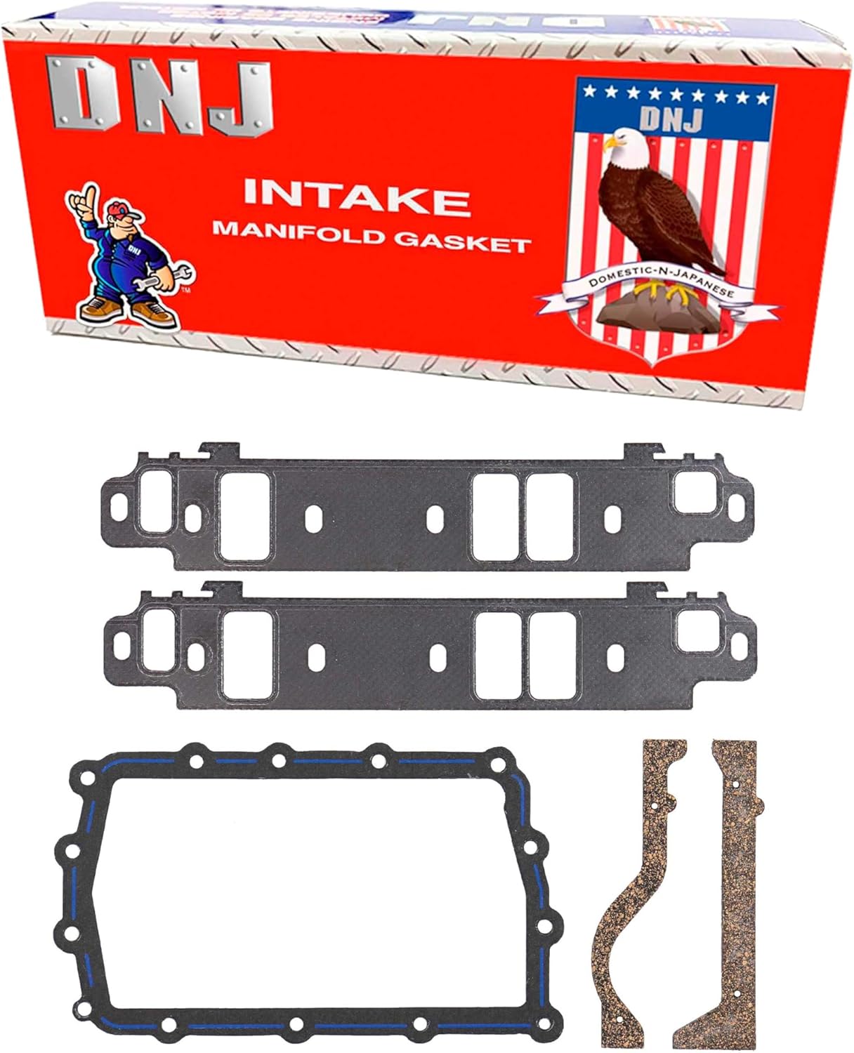 DNJ IG1130 Intake Manifold Gasket Set for 1992-1997 Dodge B150, B1500, B250 3.9L V6 12V OHV 3906cc