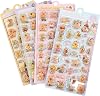 120 Pieces Mini Kawaii Stickers, 3D Kapibala Waterproof Cute Stickers, Capybar Cartoon Clear Animals Stickers, for Kids Boys Girls, Stickers for Water Bottles Scrapbook Skateboard