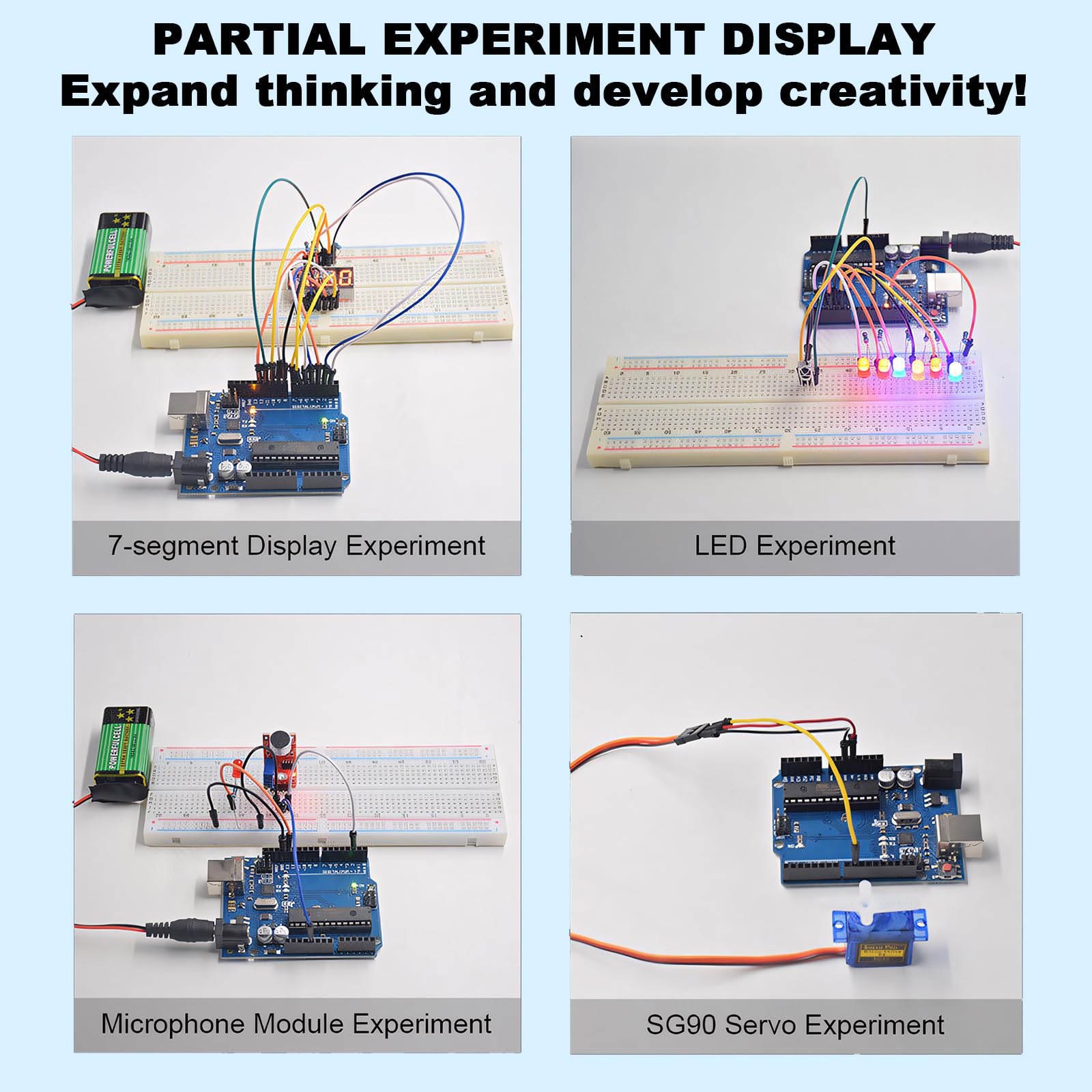 Kit Breadboard a 830 fori, Starter Kit per componenti elettronici, Breadboard, LED Summer Resistenza, compatibile con Arduino/Raspberry