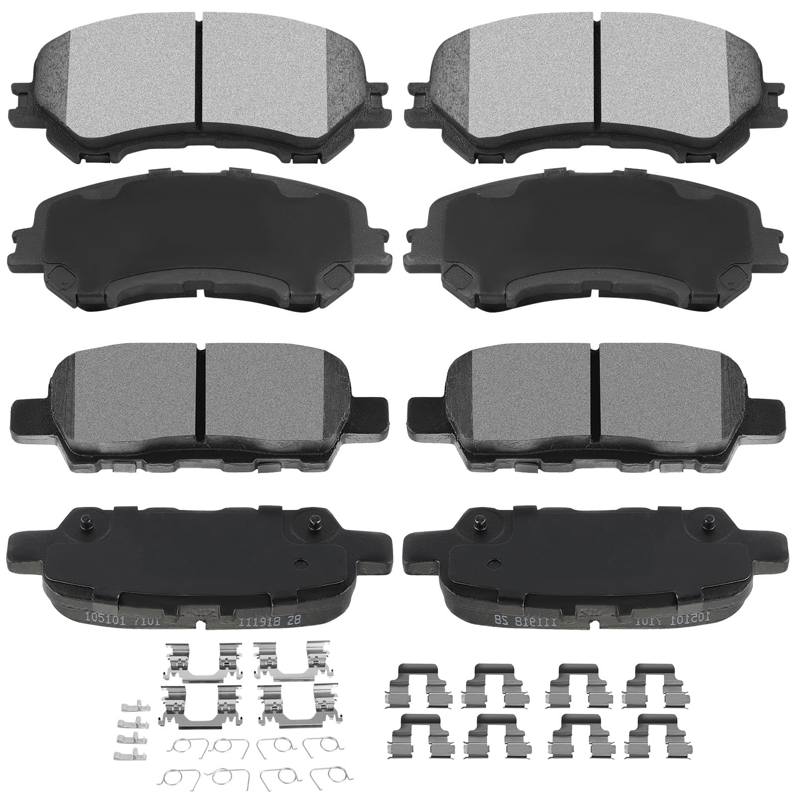 INEEDUP Ceramic Disc Brake Pads Front & Rear For Nissan Qashqai 2017-2019,For Nissan Rogue 2014-2020,For Nissan Rogue Sport 2017-2020 D1737 & D1393(