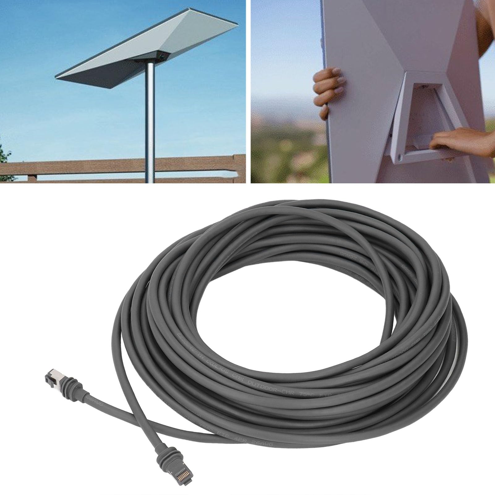 Jeffergarden Kabel Zamienny do Złącza RJ45 Anteny Gen 3, Kabel Przedłużający 30FT ze stabilną prędkością Internetu do 2000 Mbps dla Anteny Talerzowej i Routera