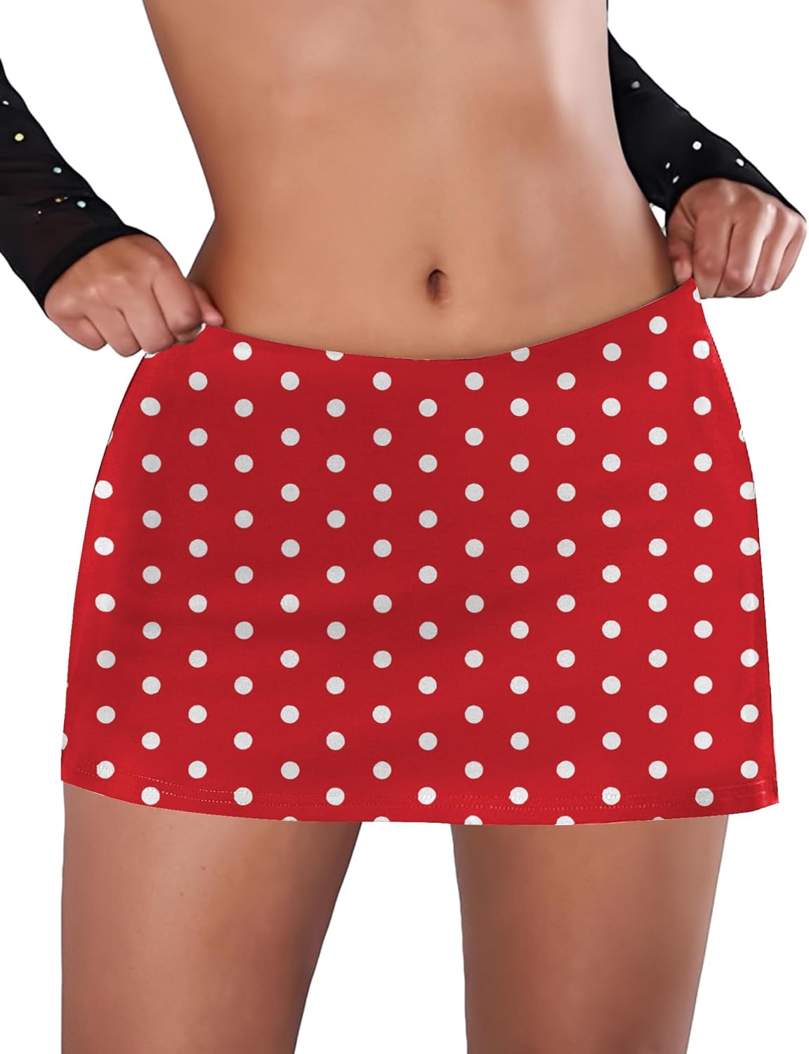 LOMON Women's Low Waist Casual Micro Mini Skirt with Built-in Shorts with Pockets Stretchy Skorts Summer Outfits 2026 - Image 3