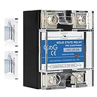 Vista 1 de CG Relé de Estado Sólido SSR-25DA CC a CA Entrada 3-32VDC a Salida 24-480VAC 25A Cubierta de Plástico de Una Fase
