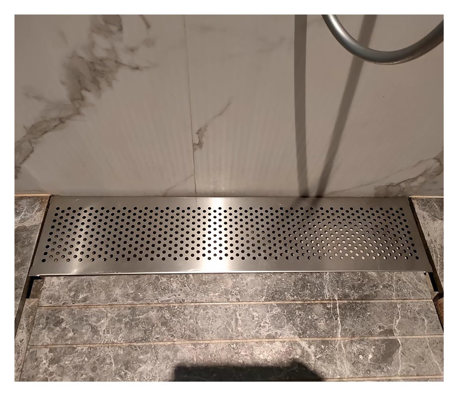 Caniveau en acier inoxydable 304 et grille mince de 10 cm pour terrasses