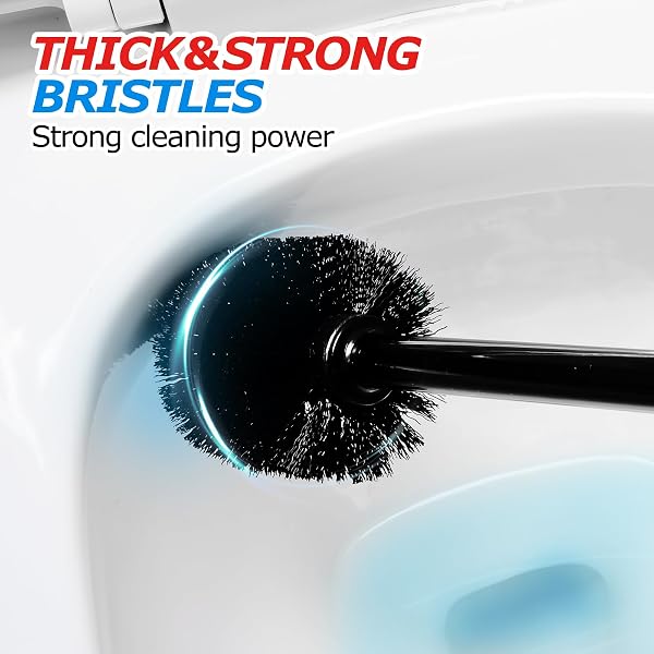 FORASTO 2 in 1 Toilet Plunger and Brush Set，Extended Handle Plunger，Toilet Bowl Brush Plunger Set, Bathroom Cleaning Tools ，Toilet Brush Plunger Combo，Cleaning Brush，Bathroom Cleaning Supplies - 5