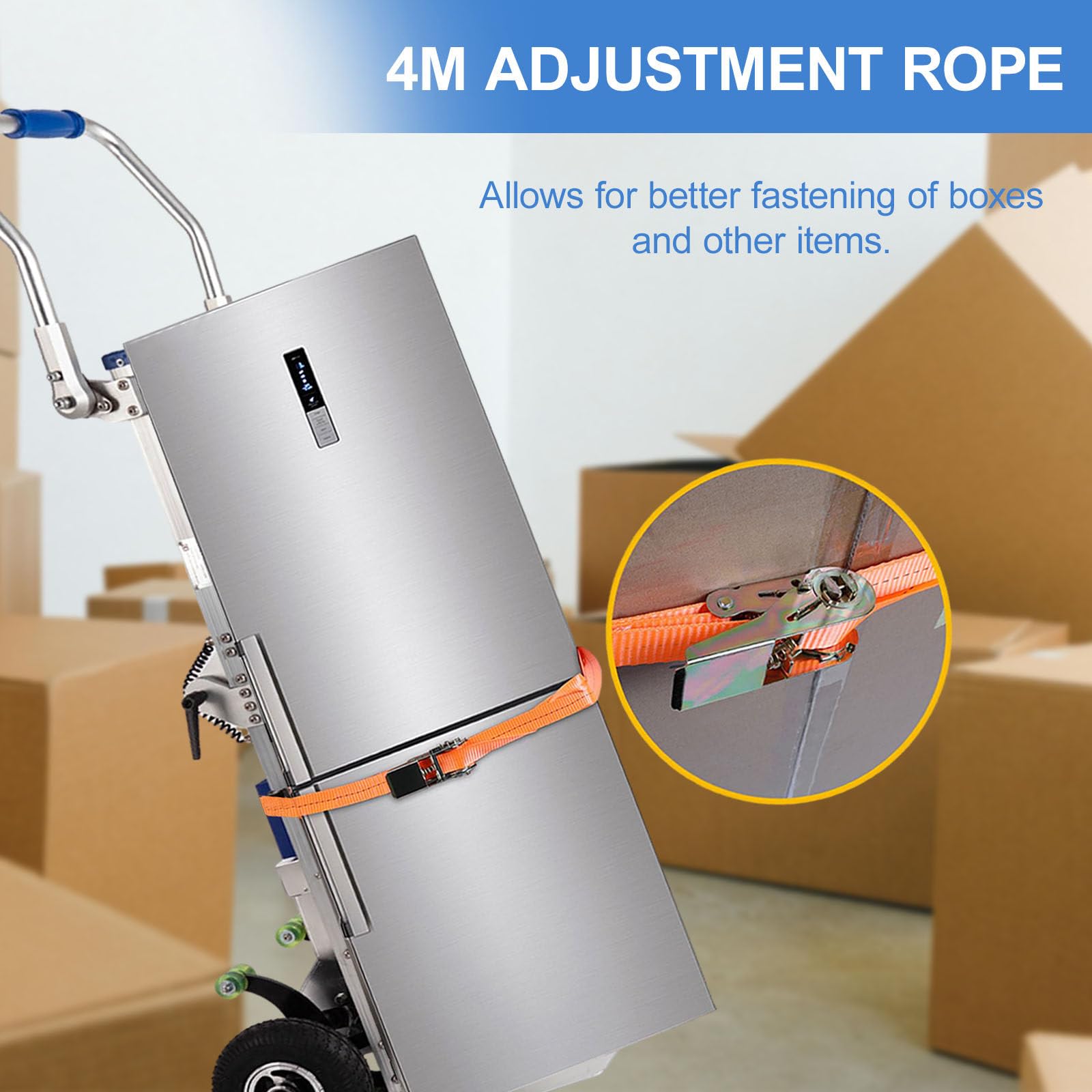 Carrello Montascale Elettrico, Carrello Pieghevole, capacità di Carico Massima 200 kg, Carrello A Mano con Telaio in Alluminio per Scale su E Giù per Spostare Mobili, Cemento