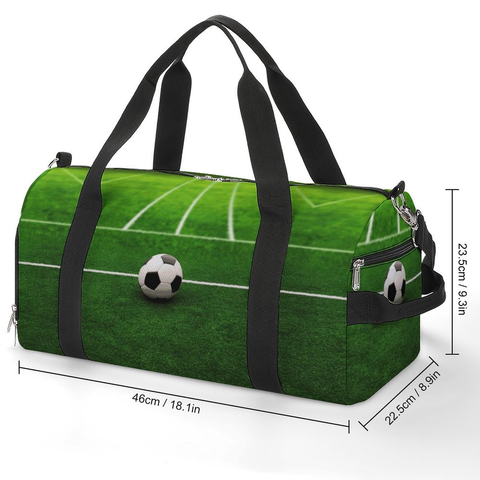 Turnbeutel Grünes Grasfeld Fußball Spielplatz Der Ball Turnbeutel für Damen Herren Rucksack Turnbeutel mit Schuhfach Wiederverwendbarer Turnbeutel Mini Turnbeutel Grünes Grasfeld Fußball Spielplatz