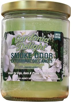 Smoke Odor Exterminator 13oz Jar Candle, Gardenia Delight