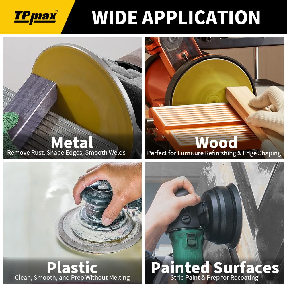 100PCS 6 Inch PSA Sanding Discs 120 Grit Self-Adhesive Sandpaper Roll for DA Sanders, Orbital Sanders Gold Aluminum Oxide Sticky Back Abrasive Discs for Automotive, Woodworking, and Metal Polishing