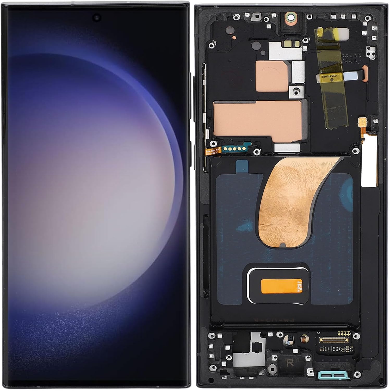 LCD Screen for S23 Ultra 5G SM S918B EU International Version, 6.8in Touch Screen Digitizer Assembly with Complete Repair Tool, Smartphone Screen Replacement (Frosted Black)