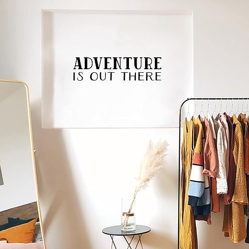 Miniatura 2 de Calcomanía de vinilo para pared, Adventure is Out There - 7.5 x 28 pulgadas - Calcomanía motivacional de moda para viajeros, hogar, dormitorio, sala