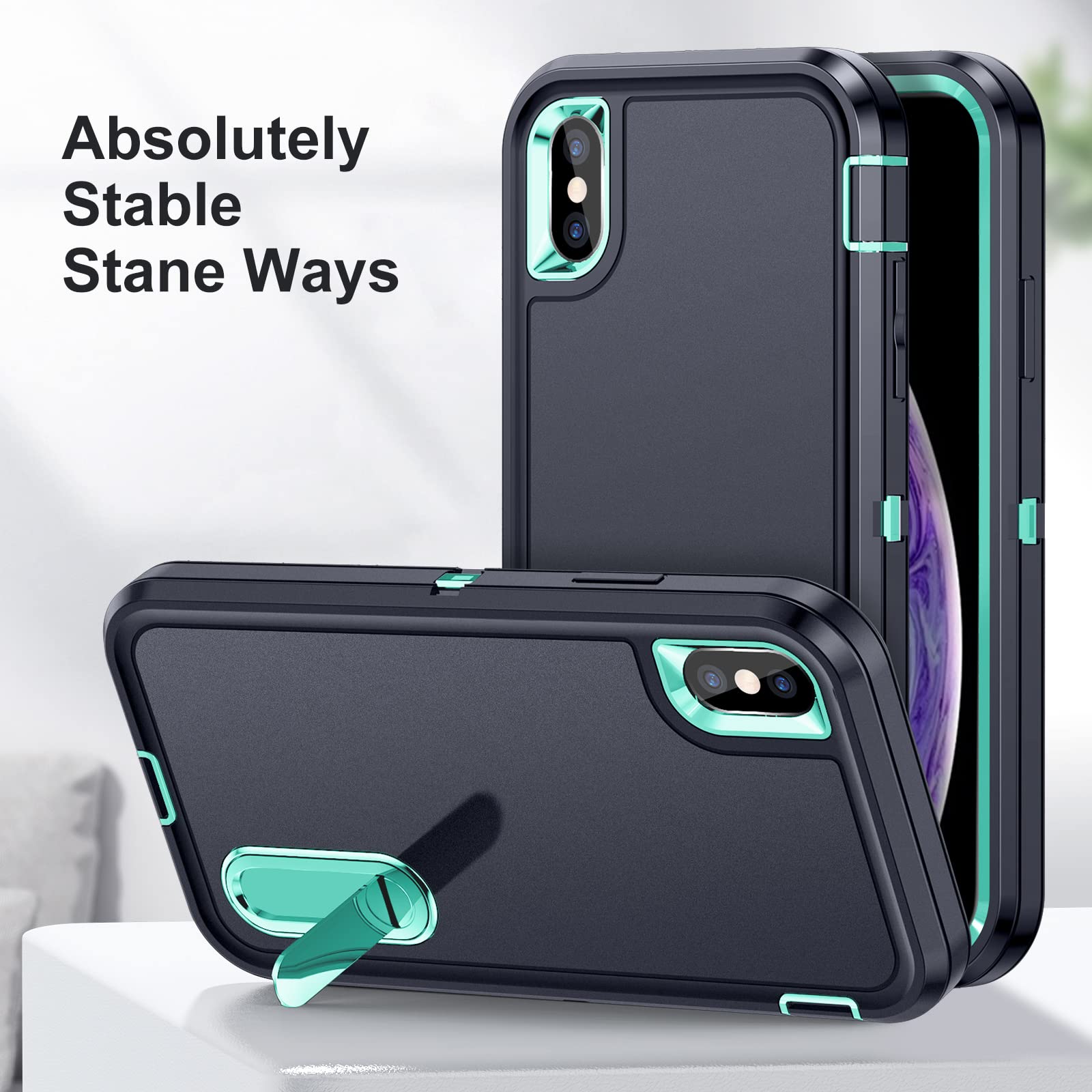 Phone Case for iPhone Xs X 10 10s with Screen Protector Cell Cover