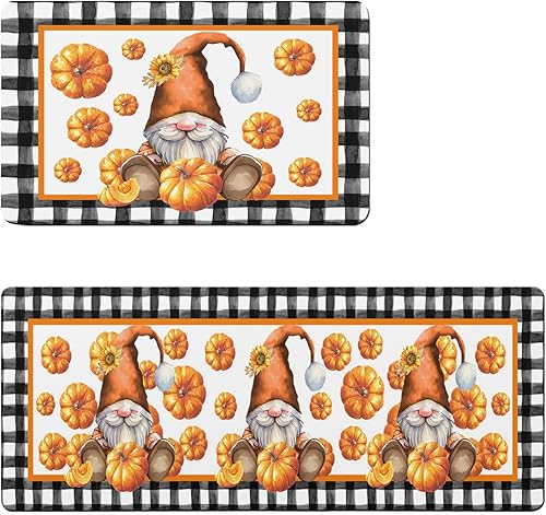 Tapete de baño de gnomos de Acción de Gracias, antideslizante, de secado rápido y absorbente, de tierra de diatomeas, para fregadero de cocina,