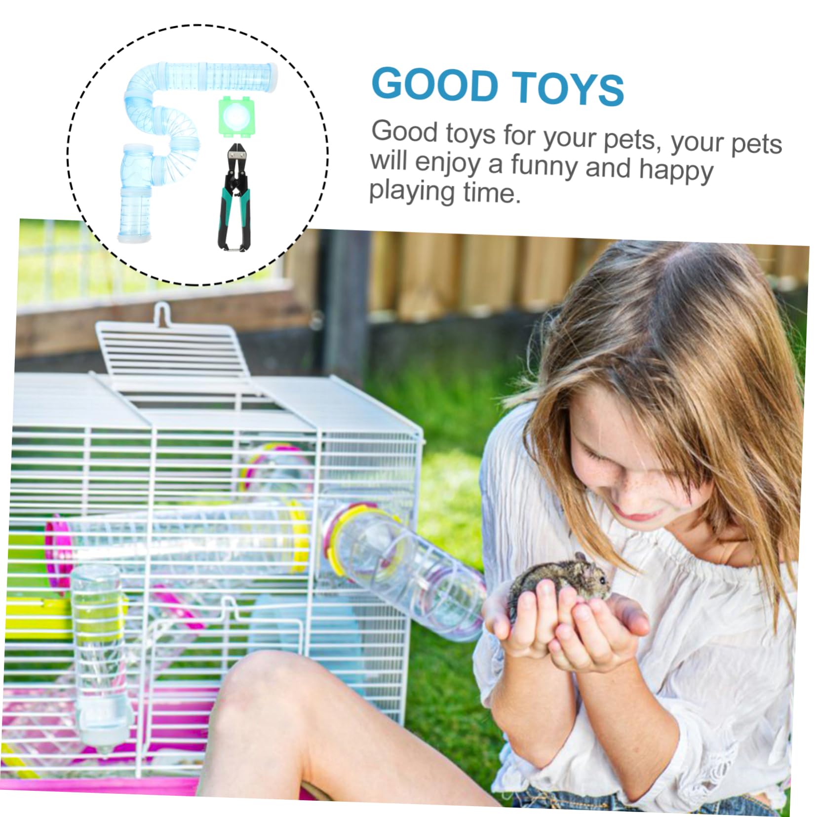 Hamsterkäfigröhre Externe Käfigstopfen 1 Satz Abs Stahl
