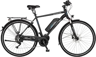 Fischer E-Bike Trekking, VIATOR 1861, Elektrofahrrad für Damen und Herren, Mittelmotor, schwarz matt
