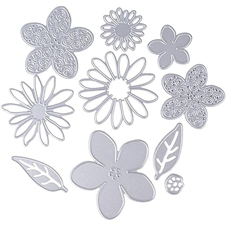 3 Set Stanzschablonen Blumen - Metall Prägeschablonen Für DIY Basteln