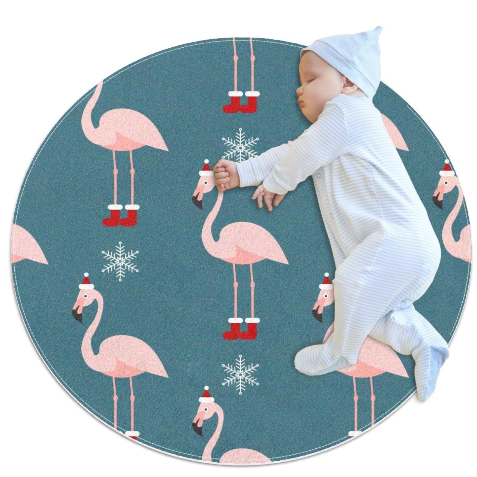 Tapis de salle de bain antidérapant absorbant et sécurisé de 100 cm de diamètre