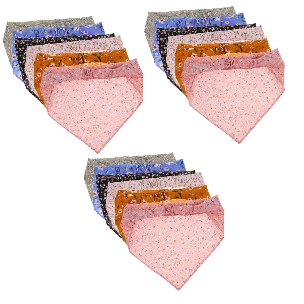 Bandanas for Women 18 Pcs Womens Head Scarf Triangular Scarf Turban Hair Accessories Fabric Women's European and American Floral Bandanas