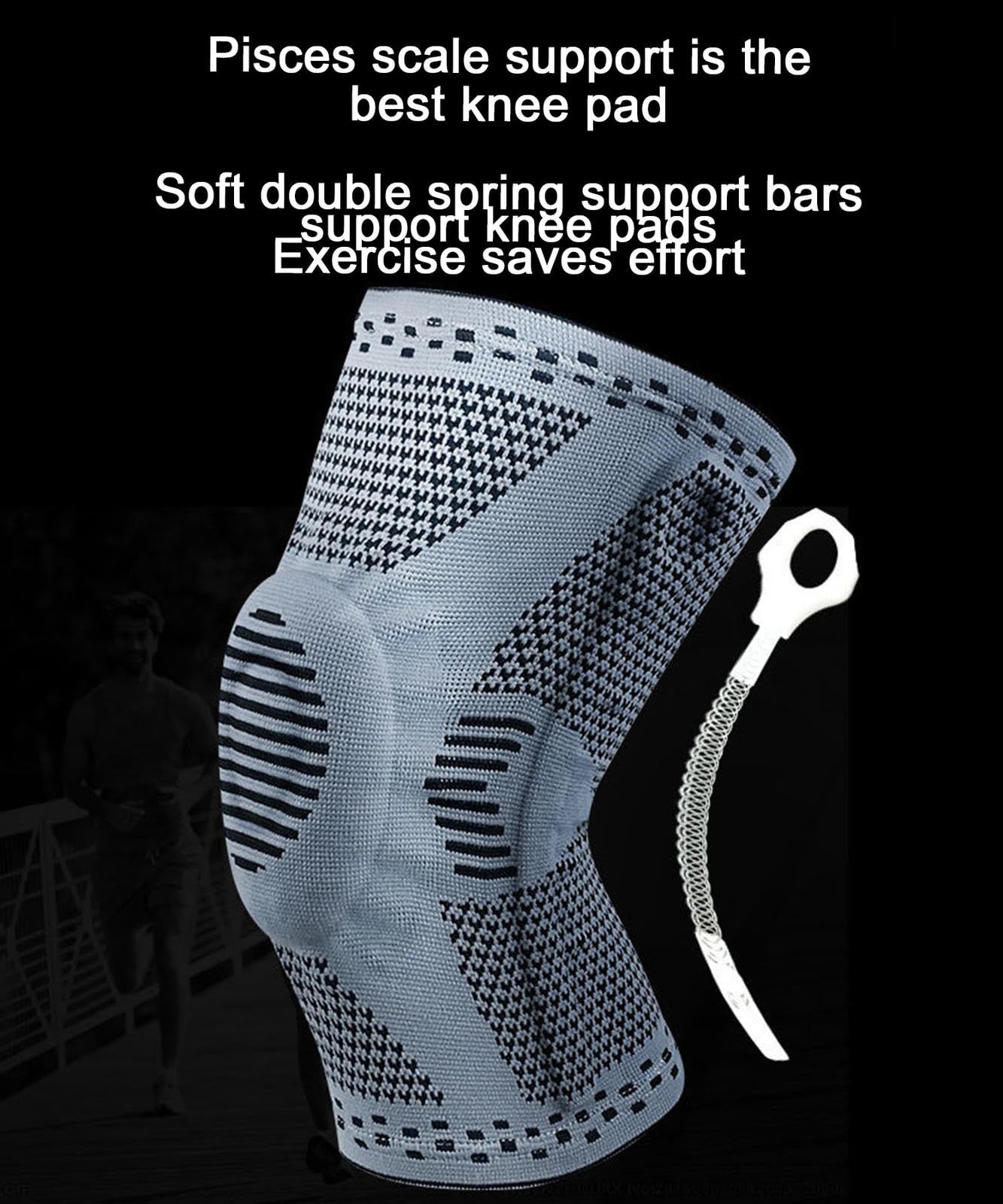Rodilleras para Hombres y Mujeres, Rodilleras Suaves para Protección de Rodillas, Rodilleras para Baloncesto, Ciclismo, Correr, Montañismo,C-L
