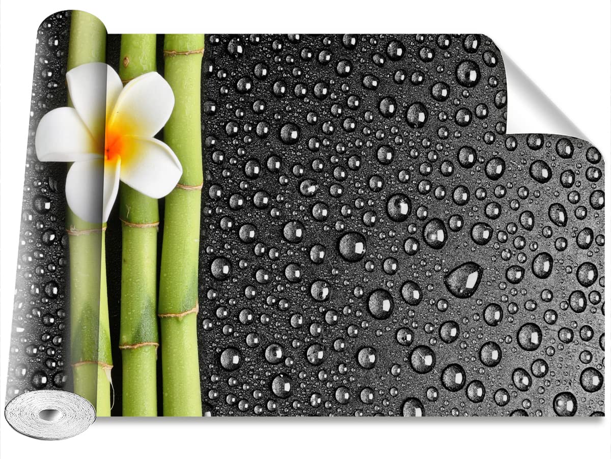 Papier peint fleur de frangipani pour masquer et proteger un mur abime