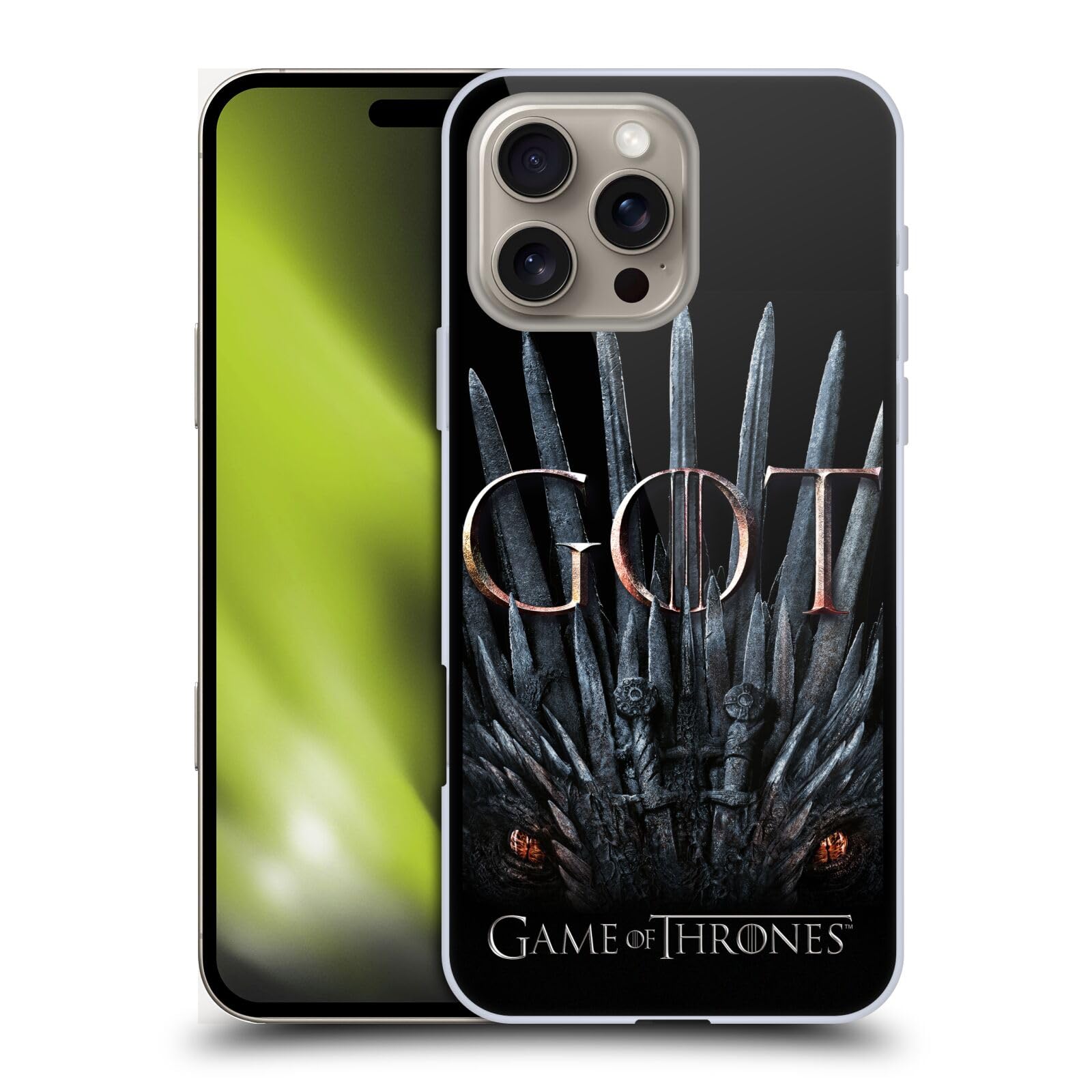 Head Case Designs Officially Licensed HBO Game of Thrones Dragon Throne Season 8 Key Art Hard Back Case Compatible with Apple iPhone 16 Pro Max