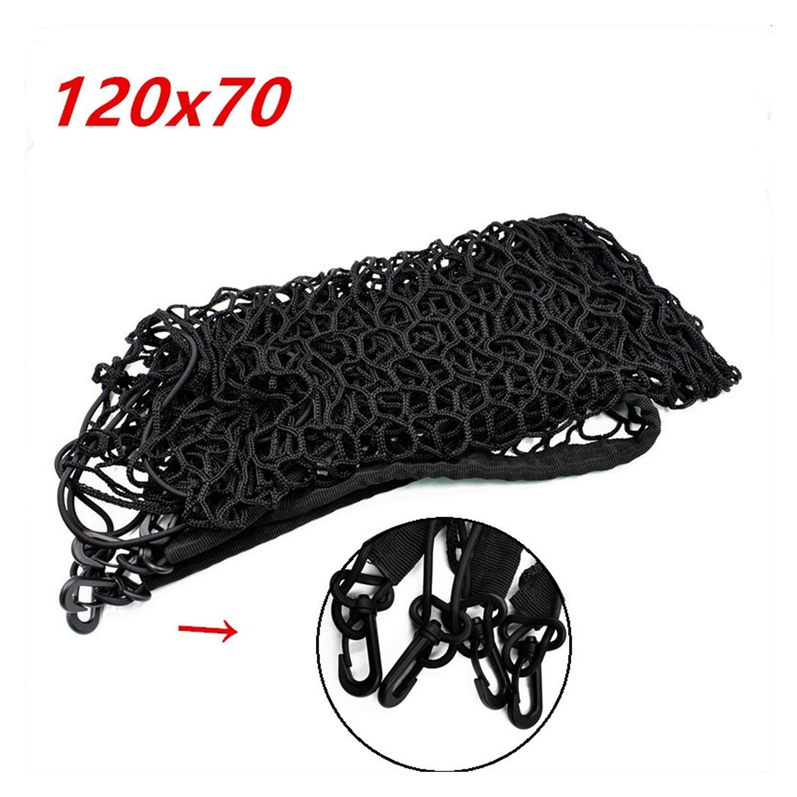 Siatka samochodowa elastyczny nylon tylny tył bagażnik do przechowywania bagażu organizator uchwyt z siatki na bagaż akcesoria 70 * 70 120 * 70cm