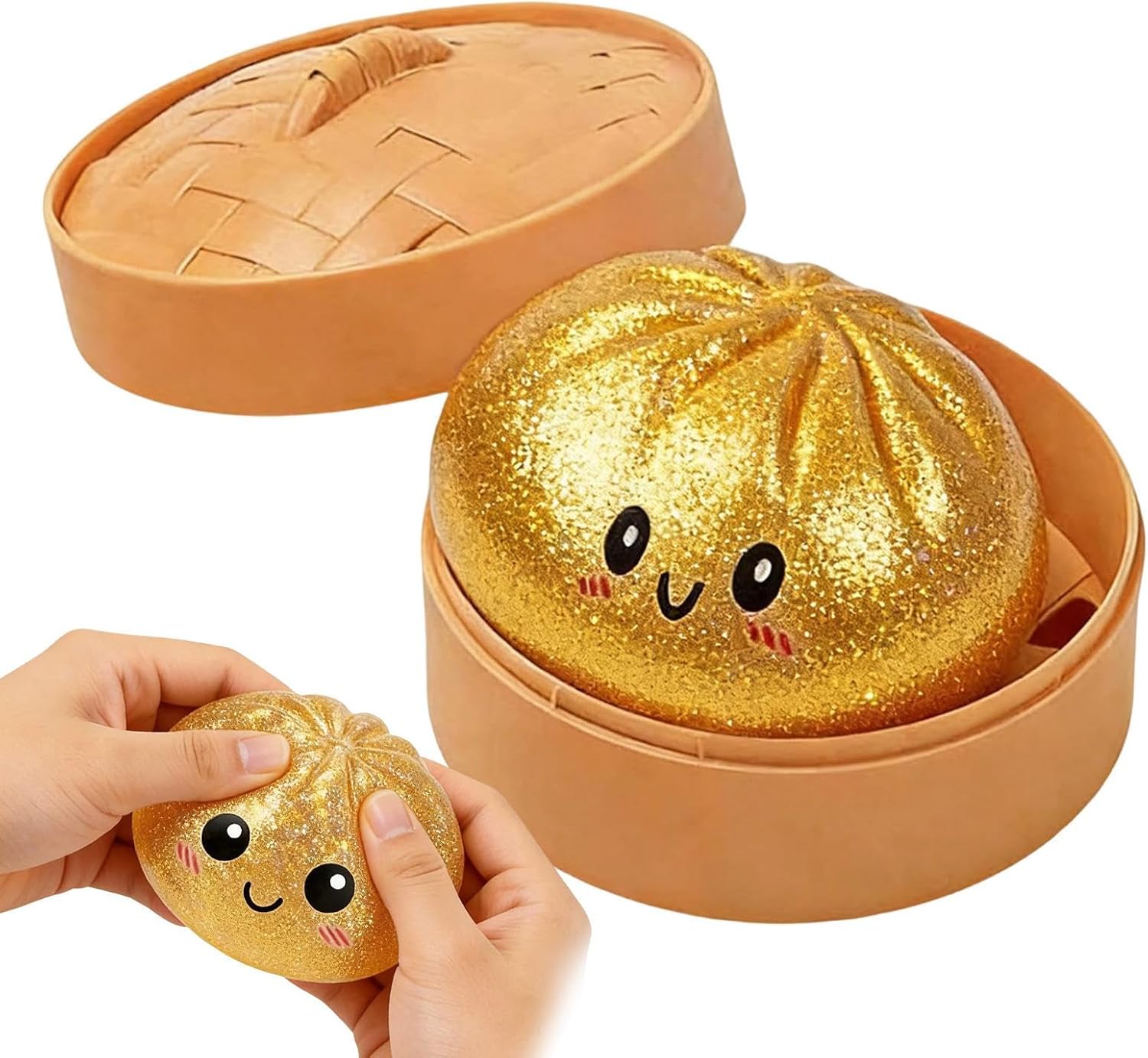 Glitter Dumpling, Glitter Dumpling Squishy1 Box, Anxiety1 Relief Fidget, Soft Squeeze Decompression1 Dough