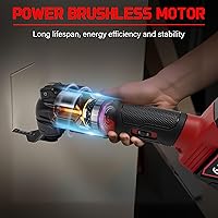 Vista 6 de Multiherramientas oscilantes para batería Milwaukee de 18 V, herramienta de molienda multiuso, ángulo de oscilación de 4°, 6 velocidades variables